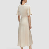 Beige Aura Silk Satin Dress - Joseph