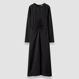 Black Aurora Leopard Jacquard Dress - Joseph