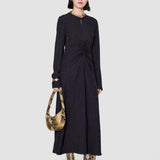 Black Aurora Leopard Jacquard Dress - Joseph