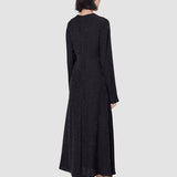 Black Aurora Leopard Jacquard Dress - Joseph