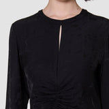 Black Aurora Leopard Jacquard Dress - Joseph