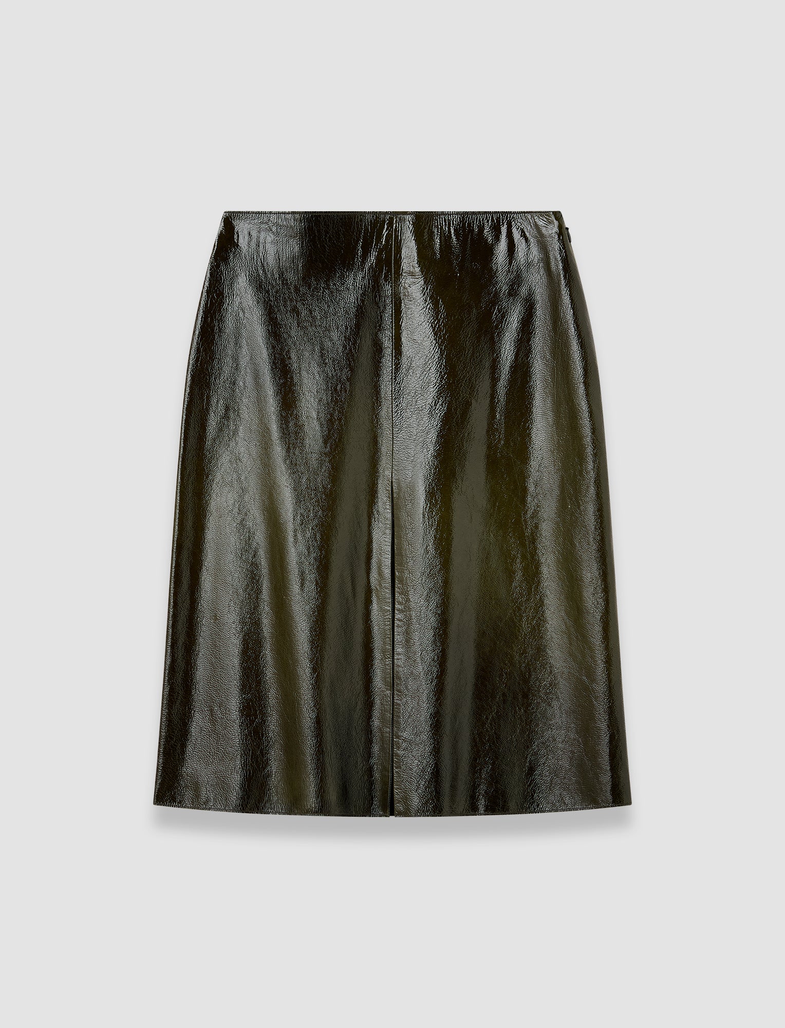 green-baha-textured-patent-leather-skirt-JOSEPH