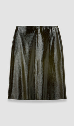 Green Baha Textured Patent Leather Skirt - Joseph