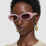 Pink Bahia Oval Sunglasses - Joseph