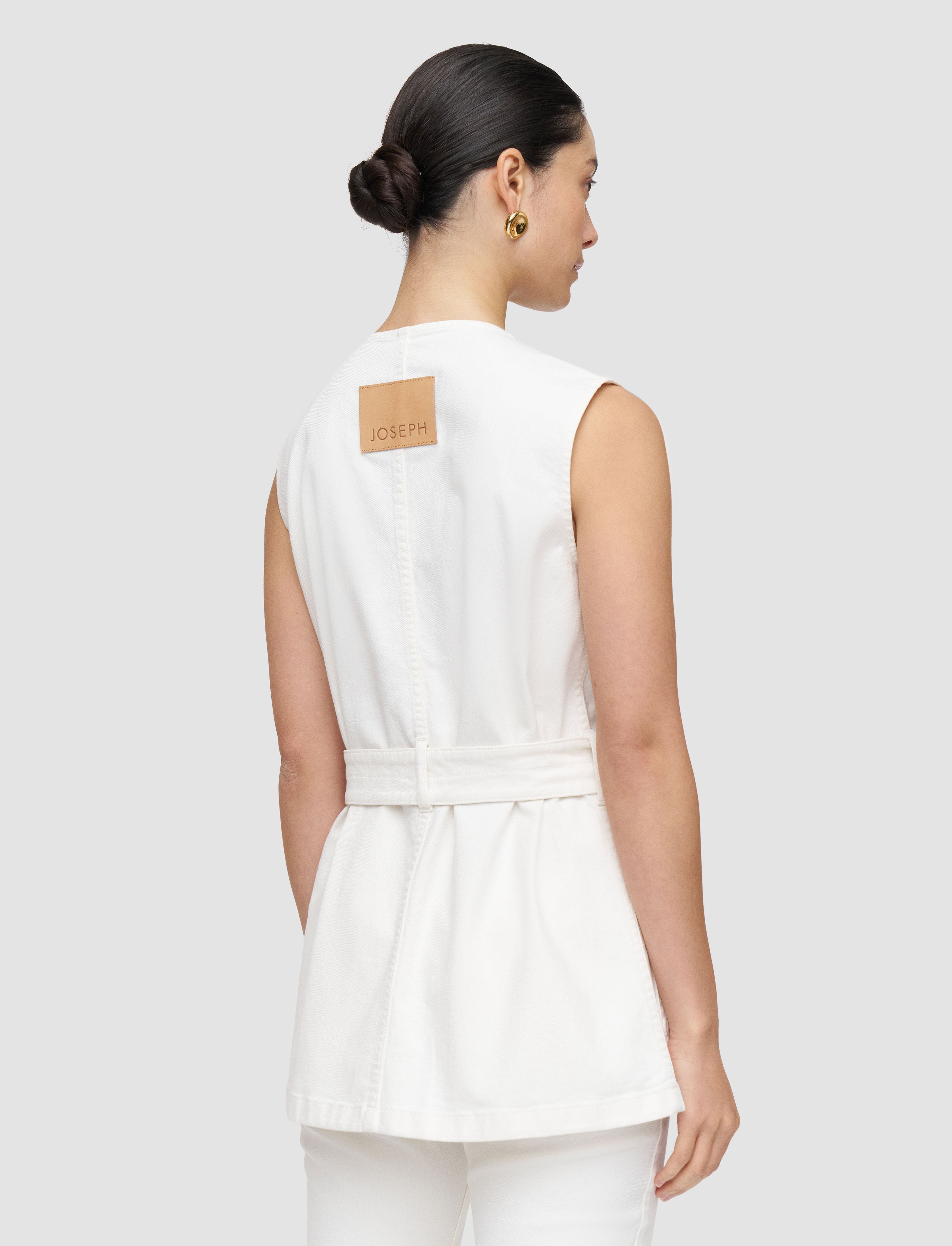 white-balan-denim-sleeveless-jacket-JOSEPH