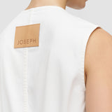 White Balan Denim Sleeveless Jacket - Joseph