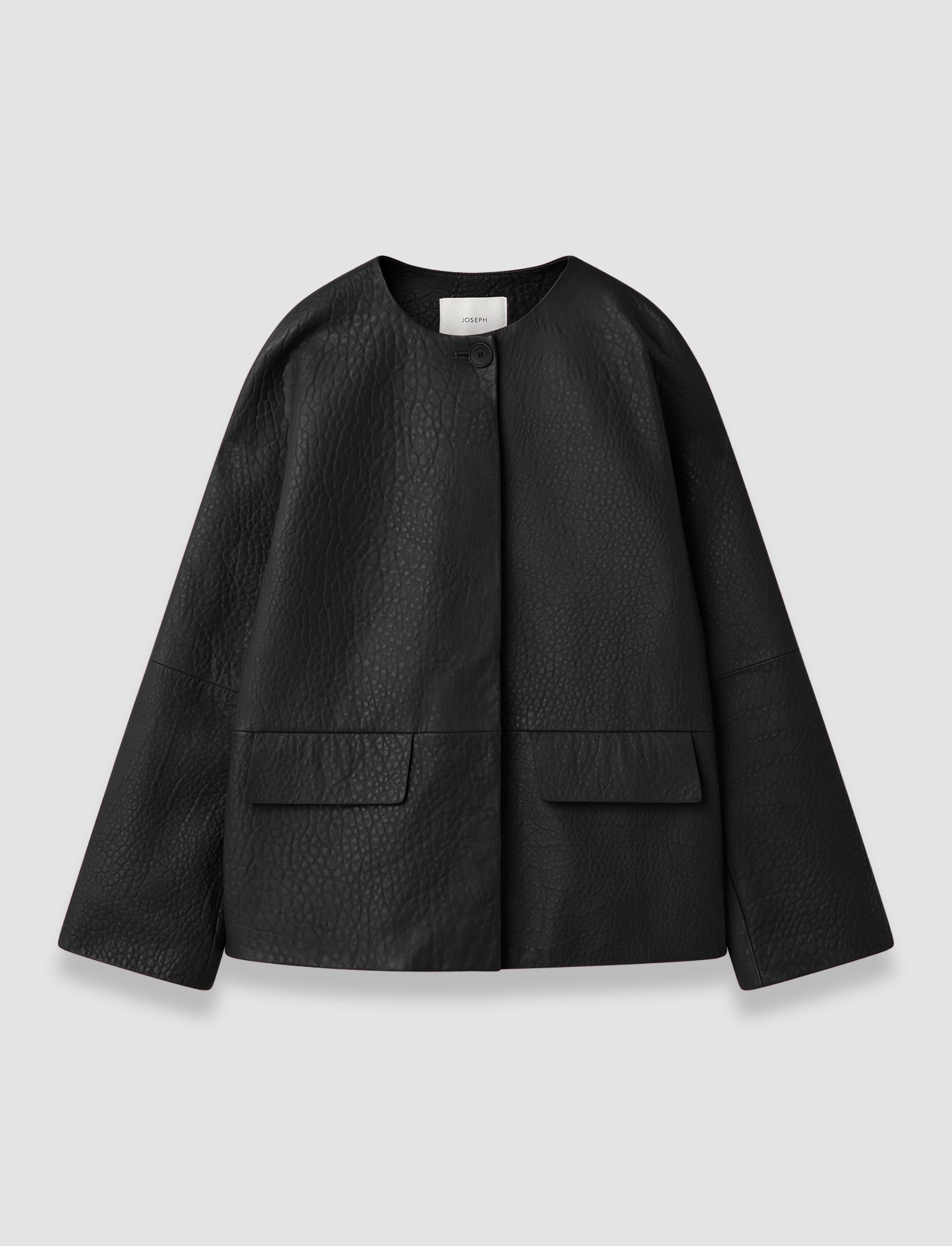 ブラウン-barbs-pebble-leather-ジャケット-JOSEPH