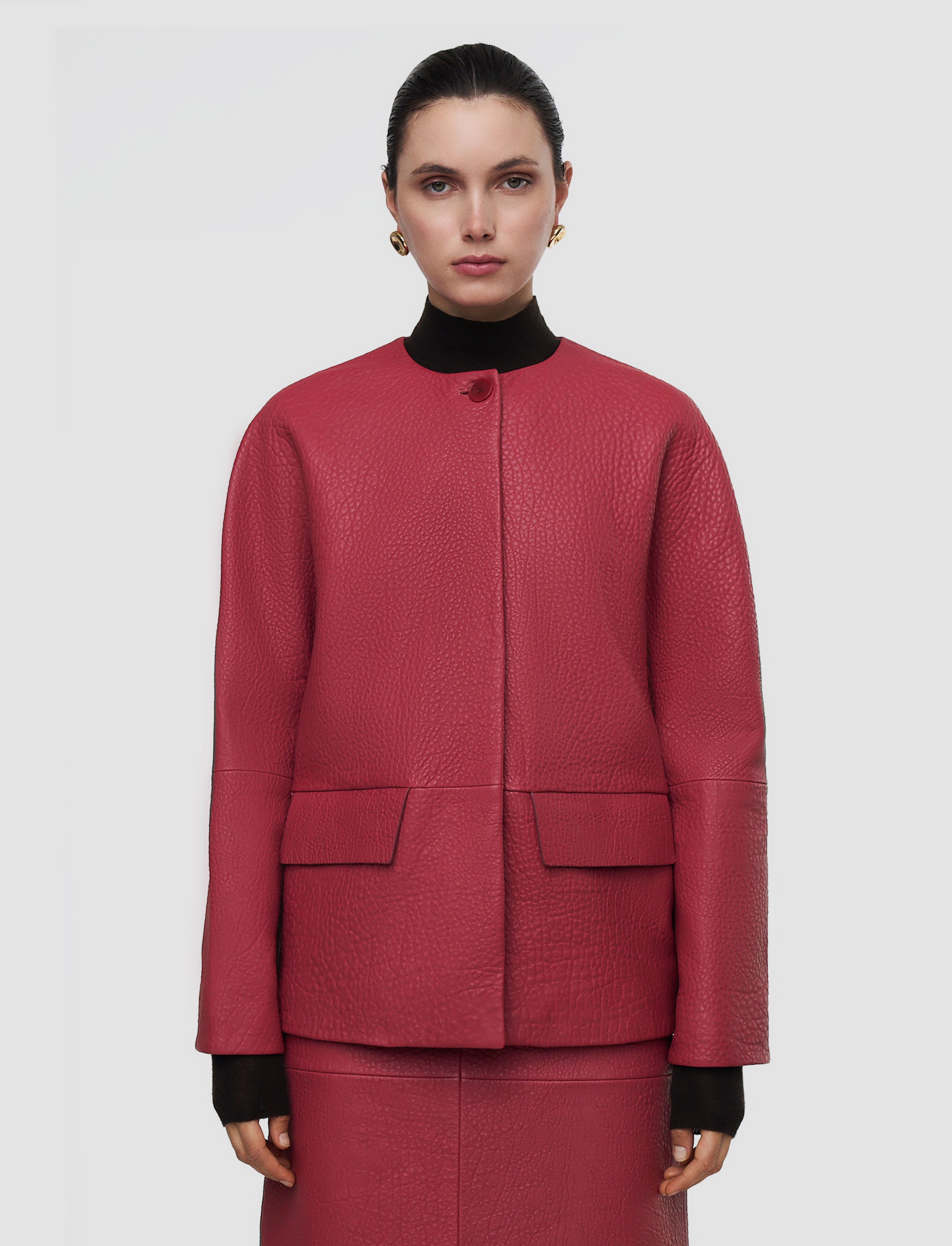 pink-barbs-pebble-leather-jacket-JOSEPH