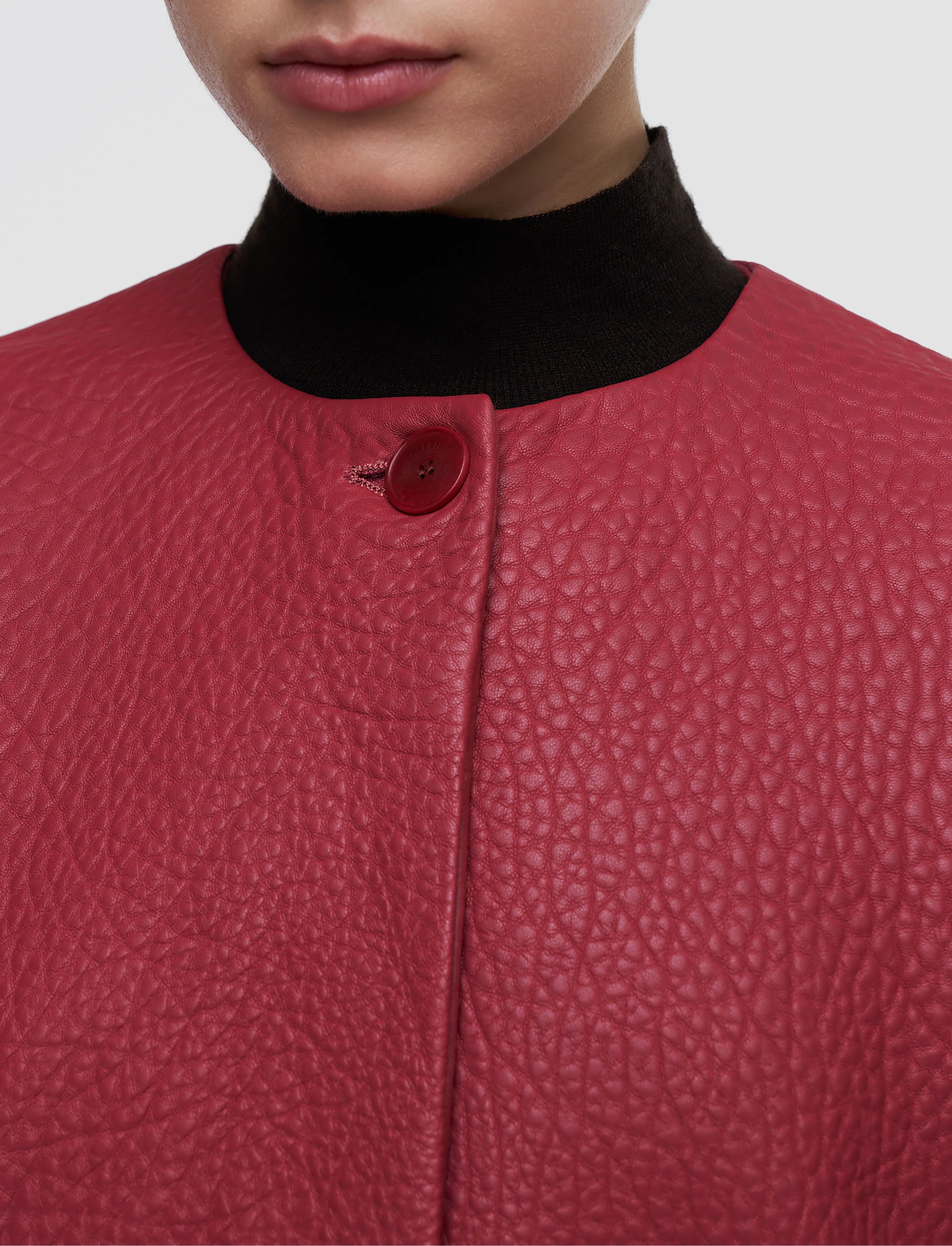 pink-barbs-pebble-leather-jacket-JOSEPH