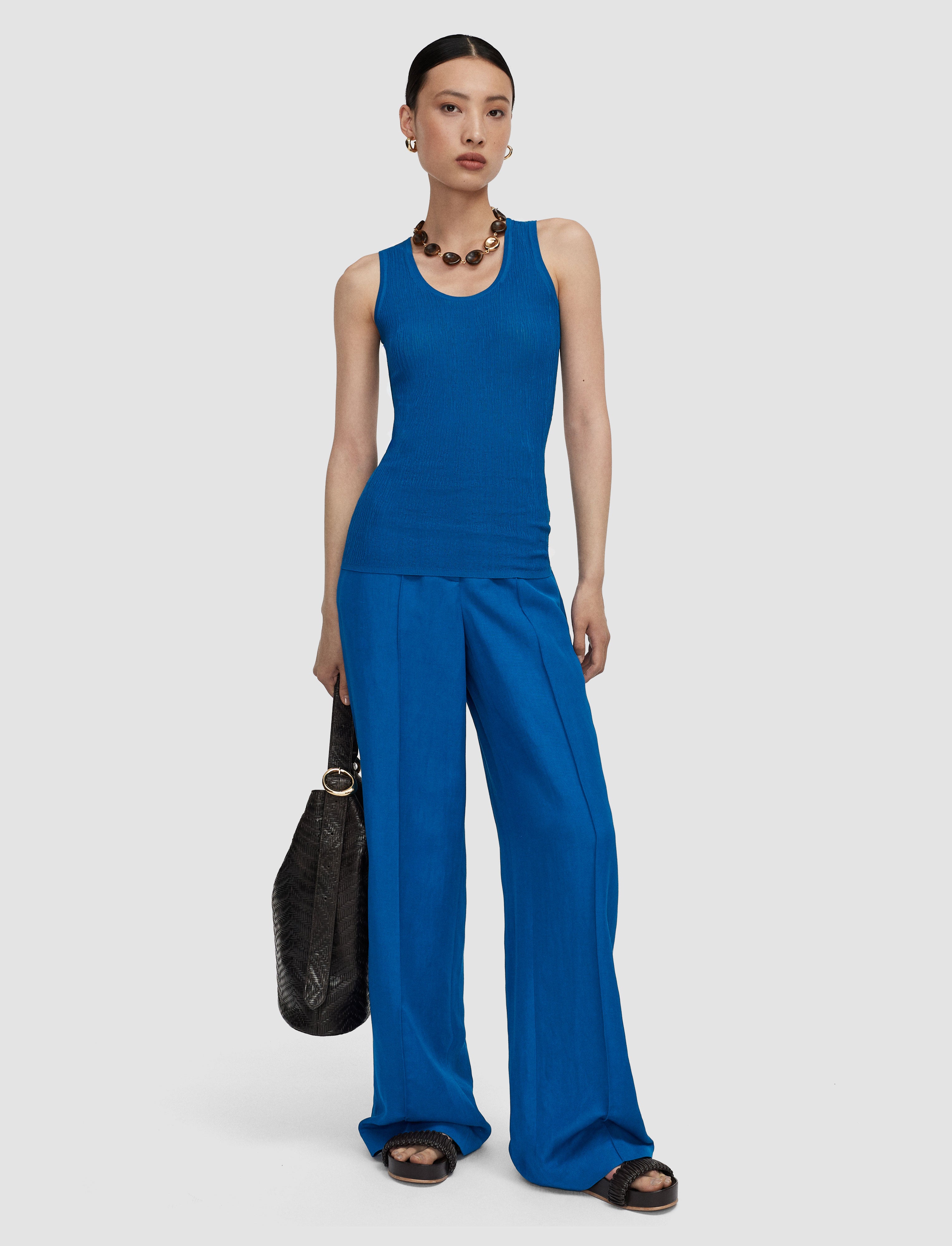 bleu-top-bayt-en-viscose-froissee-JOSEPH