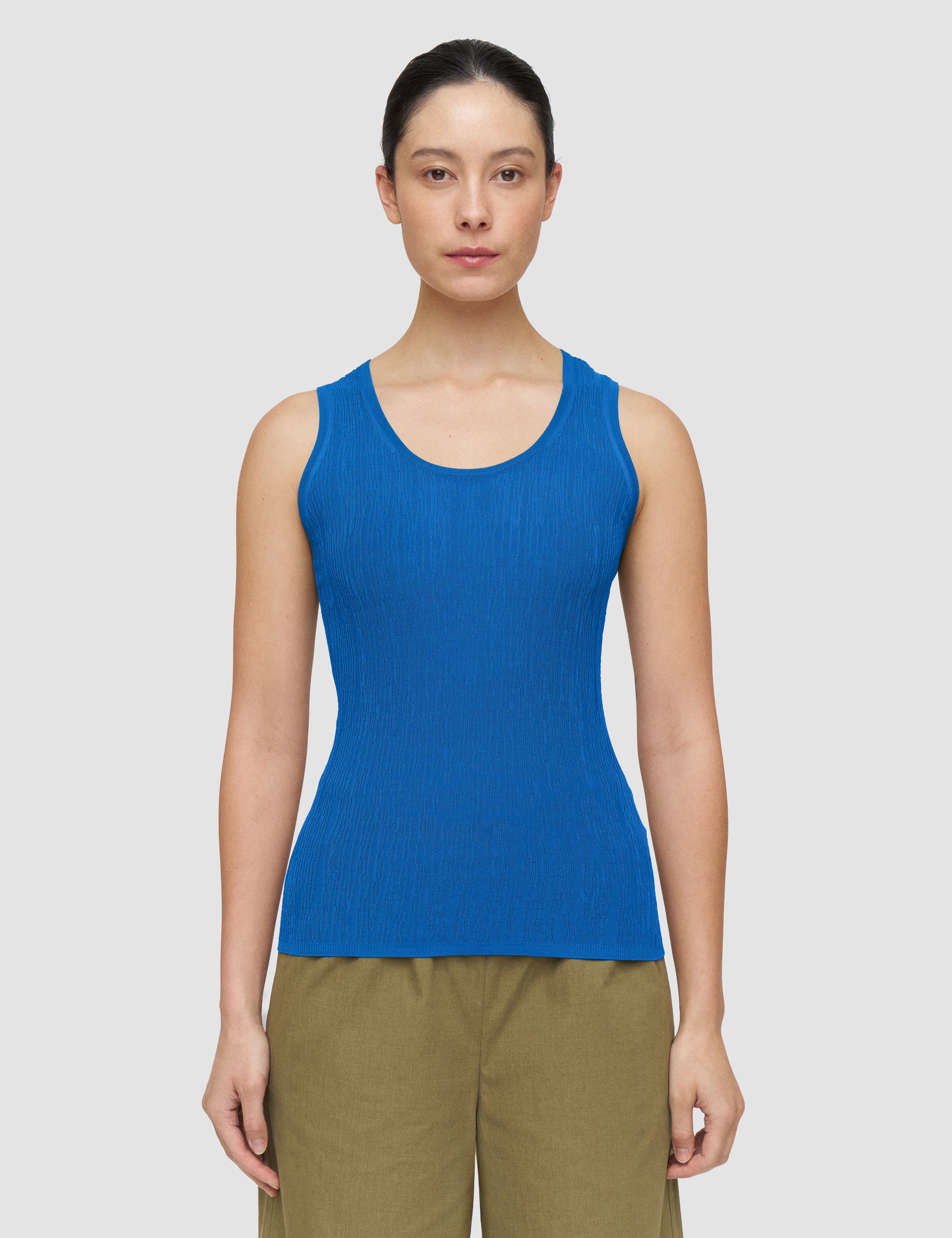 Blue Bayt Crinkle Viscose Vest Top - Joseph