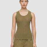 Green Bayt Crinkle Viscose Vest Top - Joseph