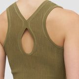 Green Bayt Crinkle Viscose Vest Top - Joseph