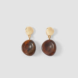 Bean Drop Resin Earrings