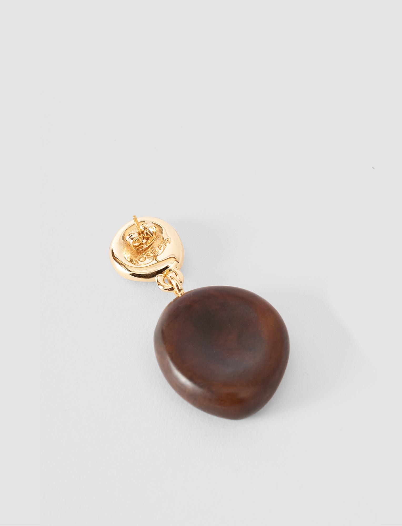 brown-bean-drop-resin-earrings-JOSEPH