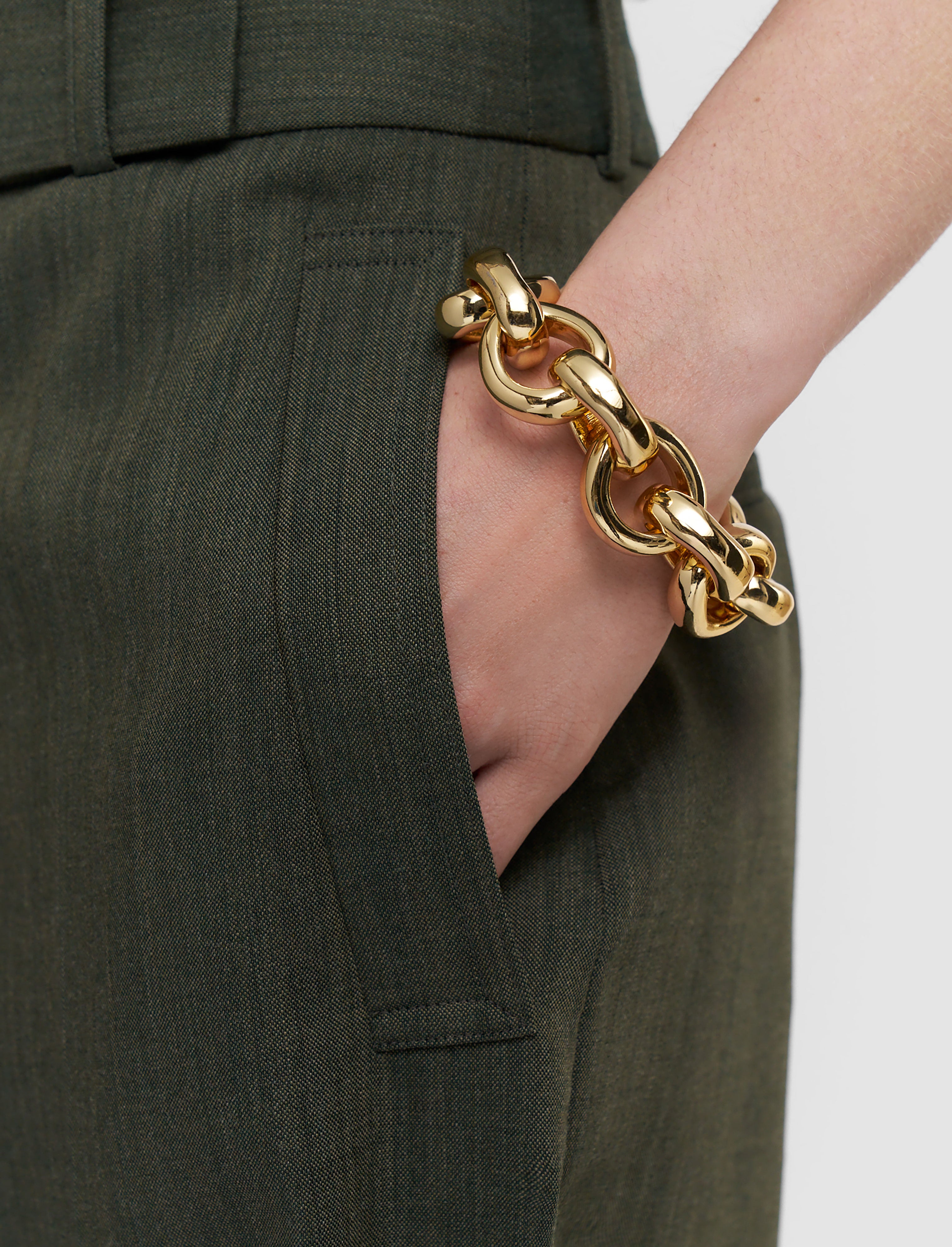 Bean Link Bracelet in Gold | JOSEPH GB