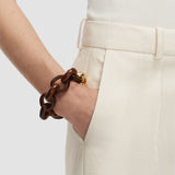 Brown Bean Link Resin Bracelet - Joseph