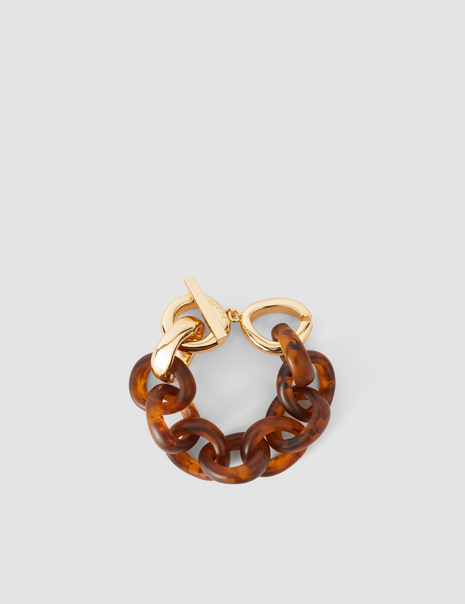 Brown Bean Link Resin Bracelet - Joseph