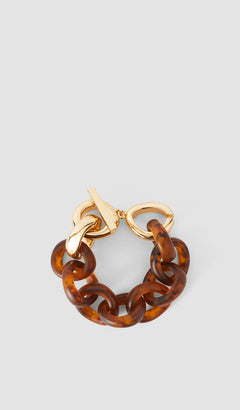 Brown Bean Link Resin Bracelet - Joseph