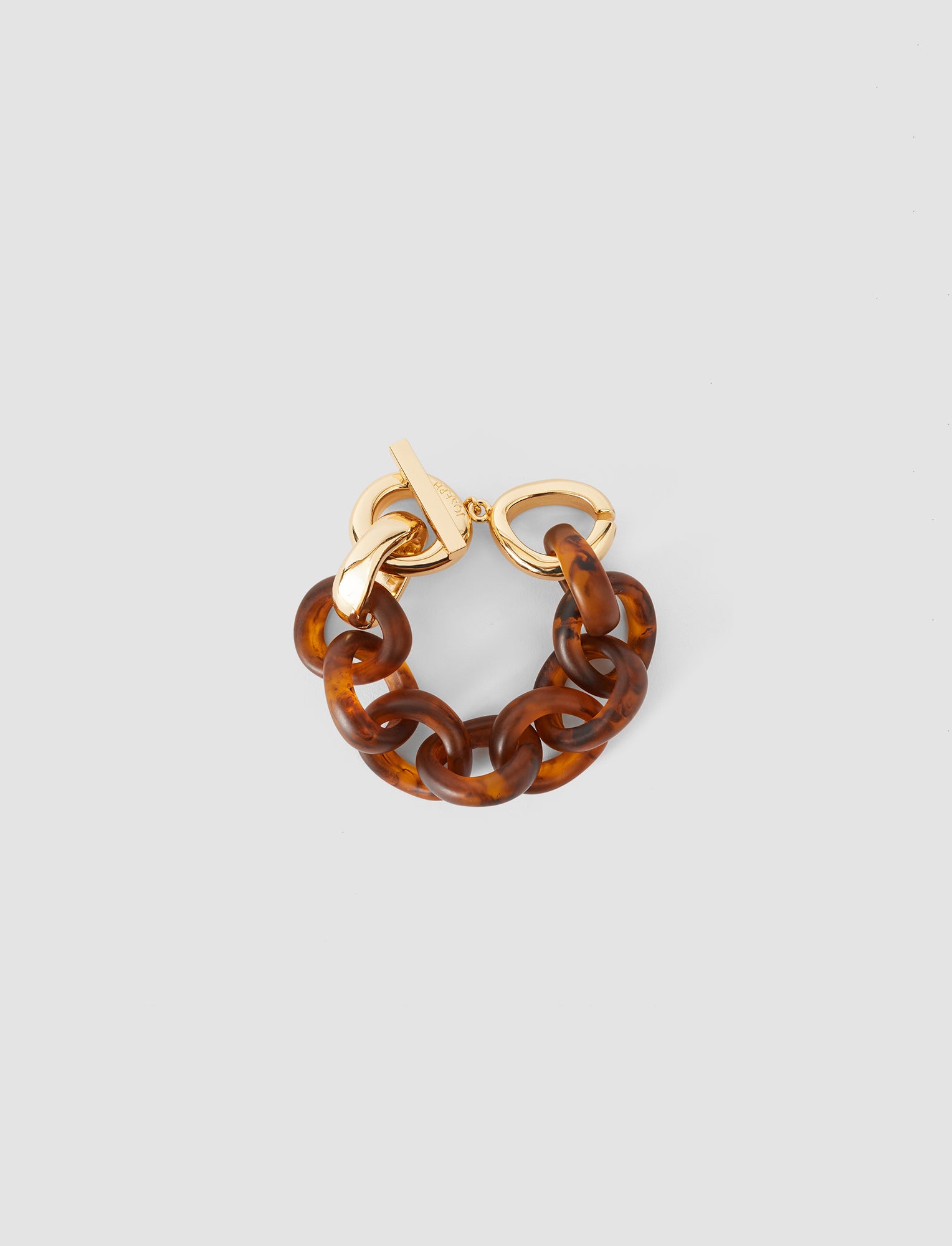 marron-bracelet-bean-link-en-resine-JOSEPH