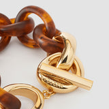 Brown Bean Link Resin Bracelet - Joseph
