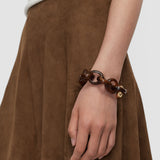 Brown Bean Link Resin Bracelet - Joseph