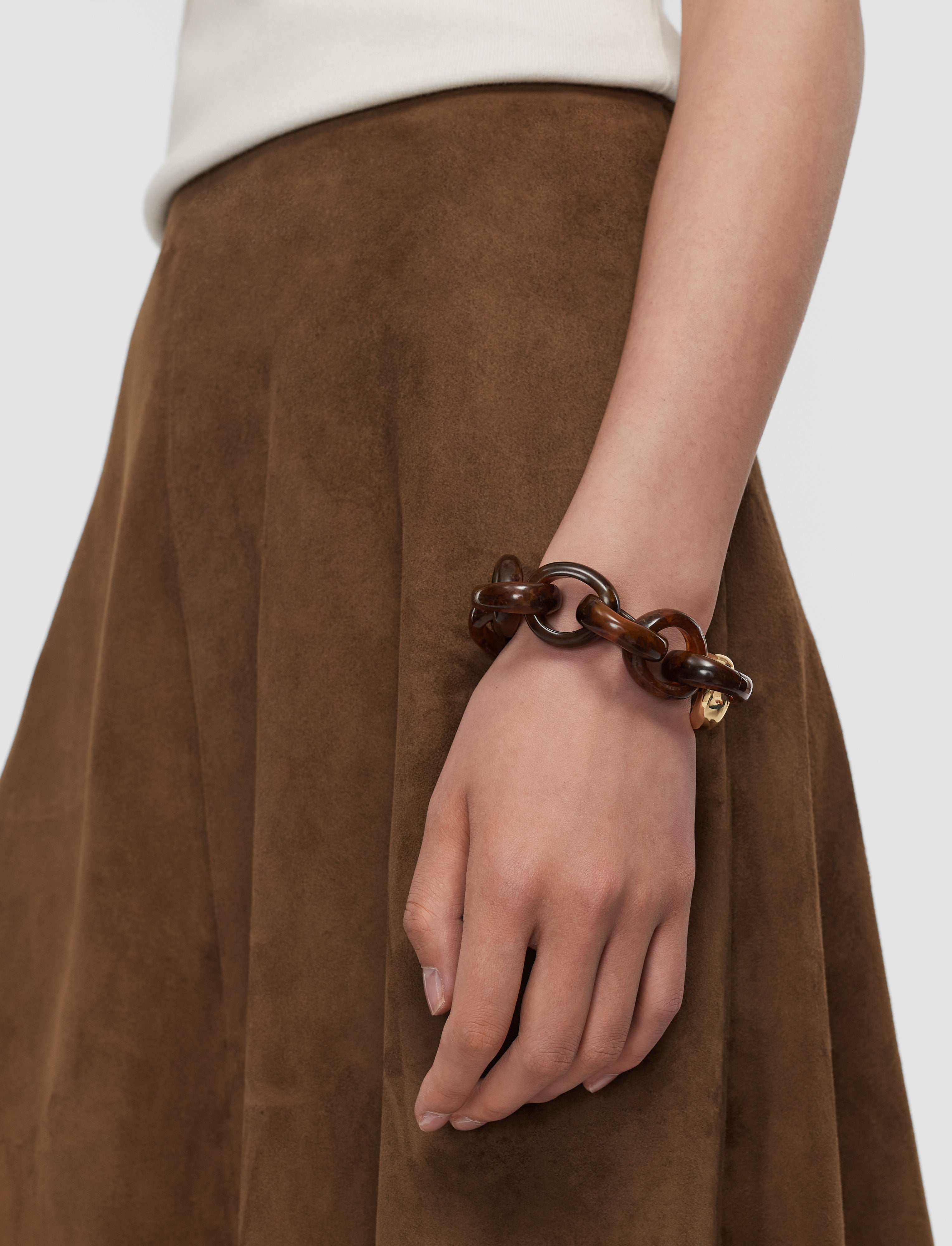 brown-bean-link-resin-bracelet-JOSEPH