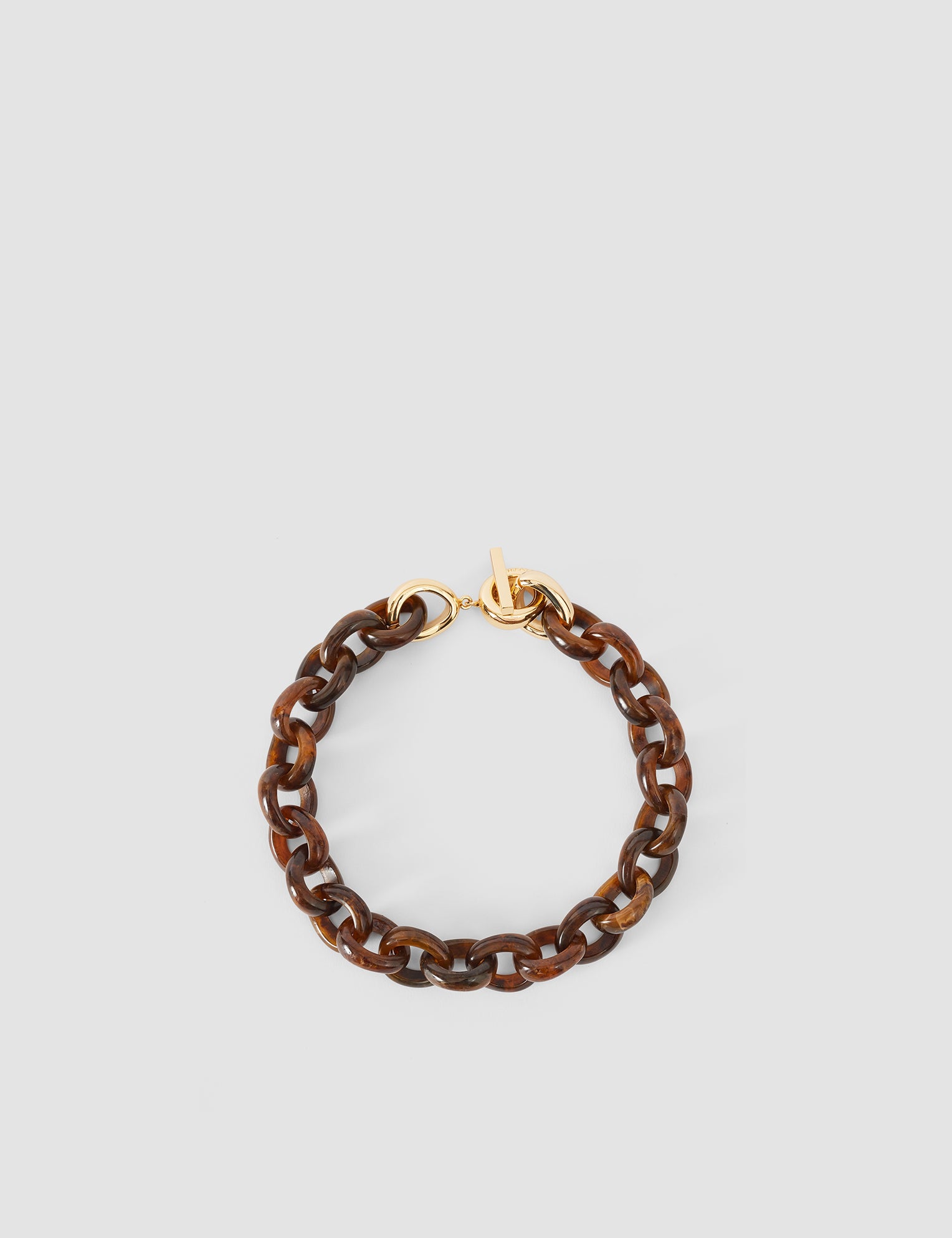 Brown Bean Link Resin Necklace - Joseph