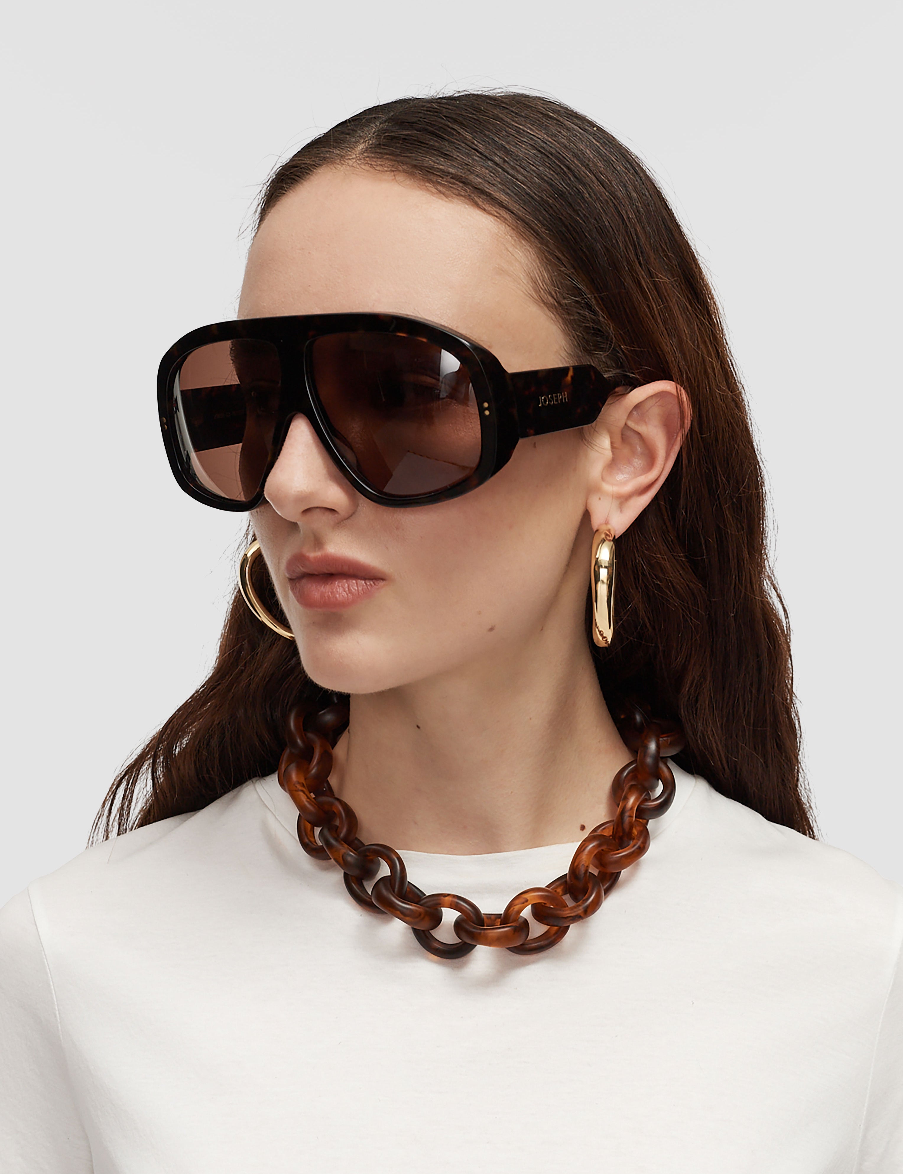 Brown Bean Link Resin Necklace - Joseph