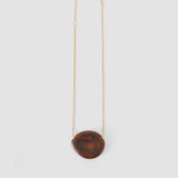Brown Bean Pendant Resin Necklace - Joseph