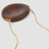 Brown Bean Pendant Resin Necklace - Joseph