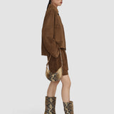 Sac Bean en cuir effet serpent 
