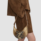 Sac Bean en cuir effet serpent 