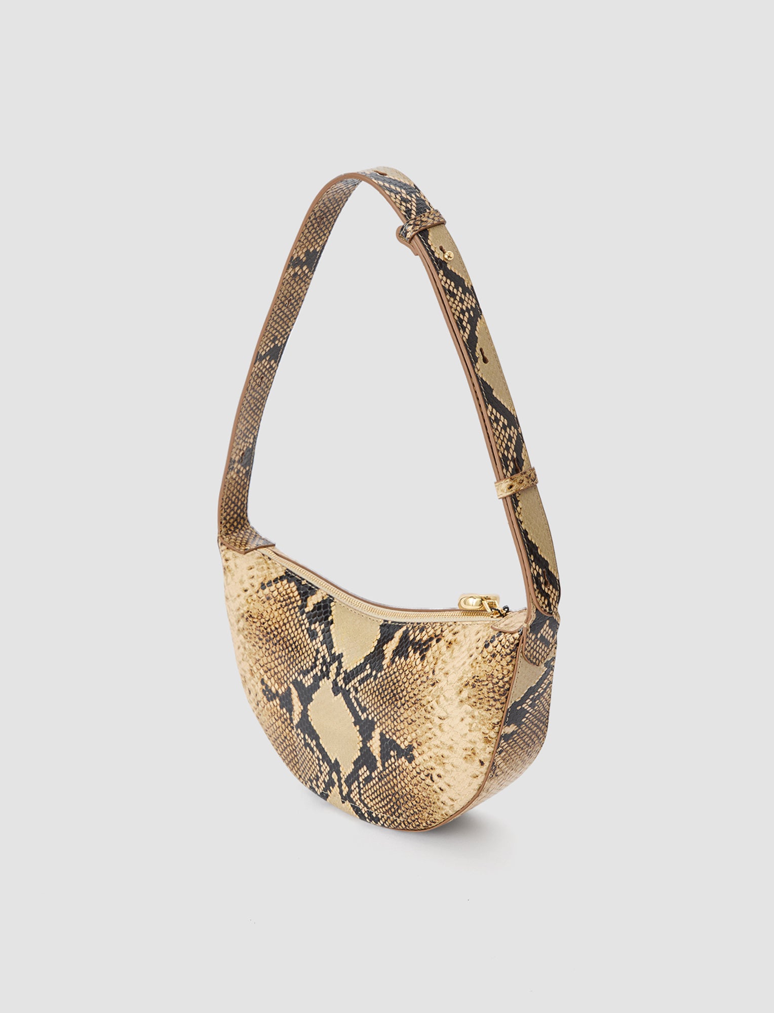 marron-sac-bean-en-cuir-effet-serpent-JOSEPH