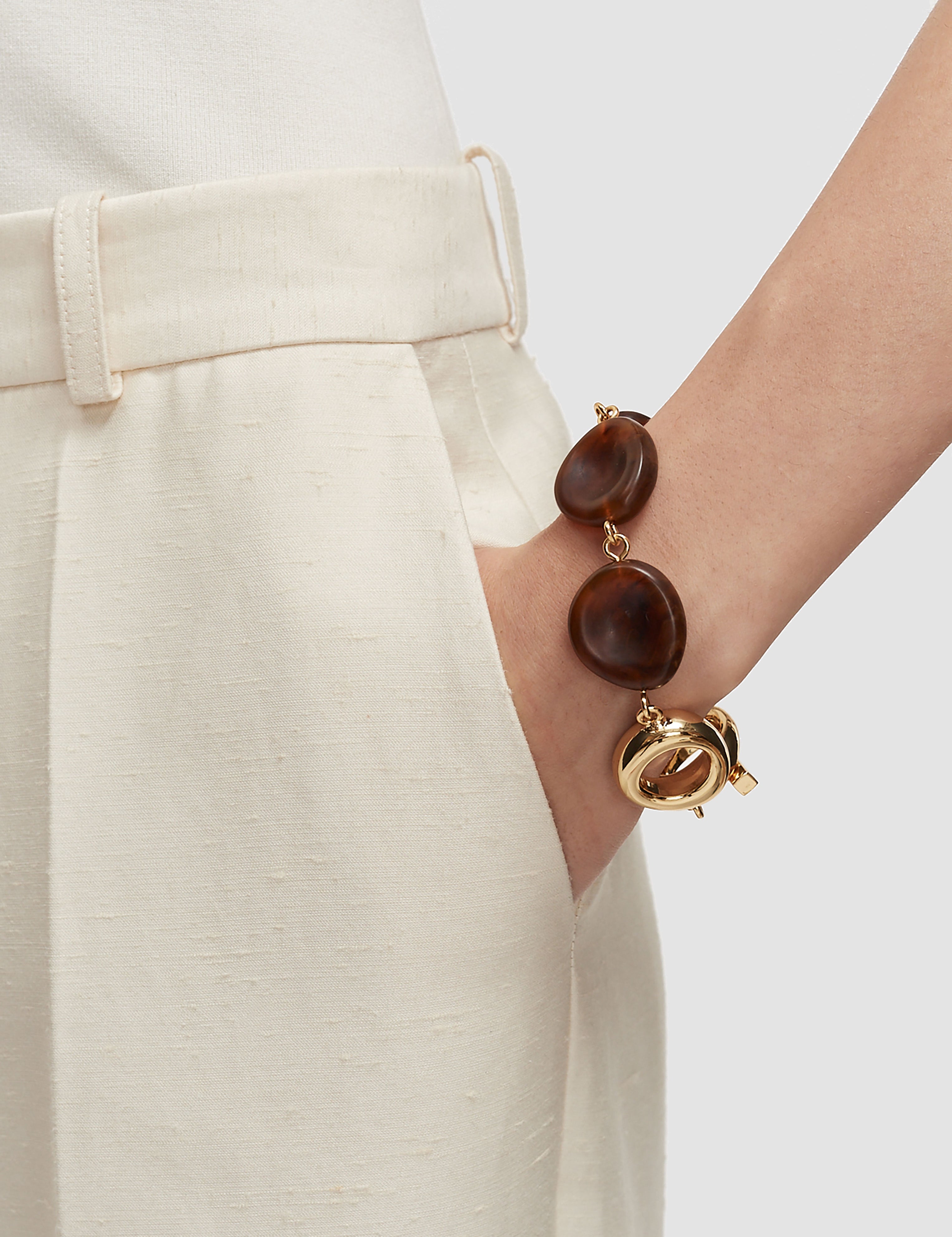 Brown Bean Resin Bracelet - Joseph