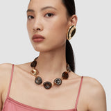 Brown Bean Resin Necklace - Joseph