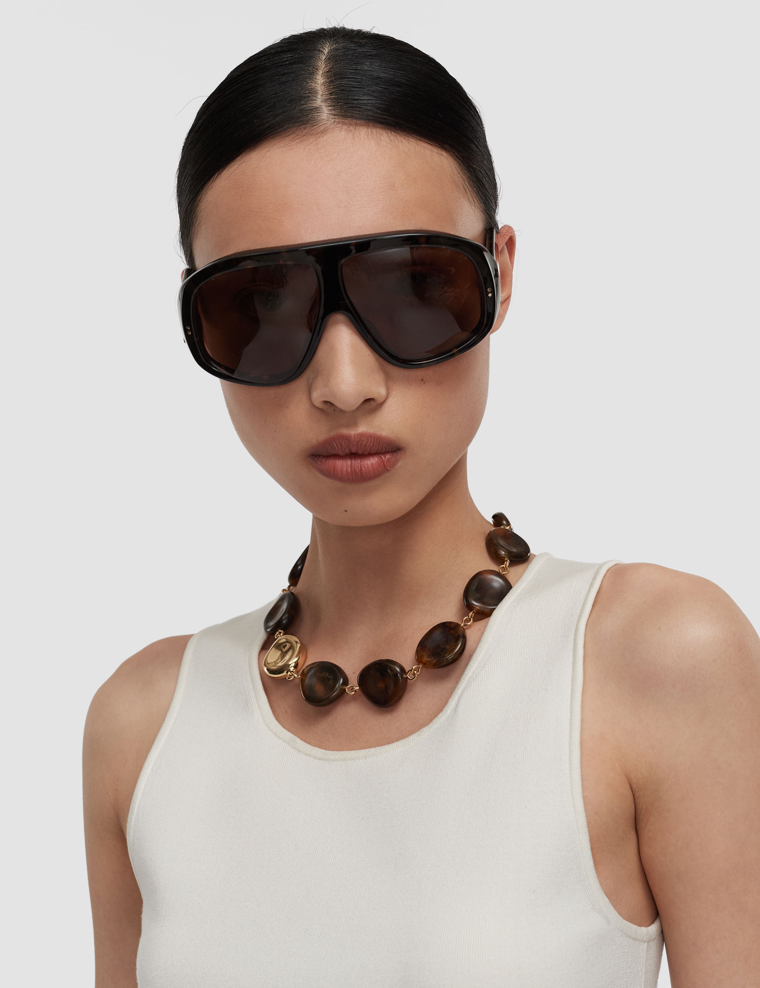 Brown Bean Resin Necklace - Joseph