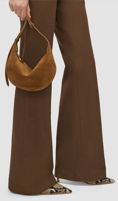 Brown Bean Suede Bag - Joseph