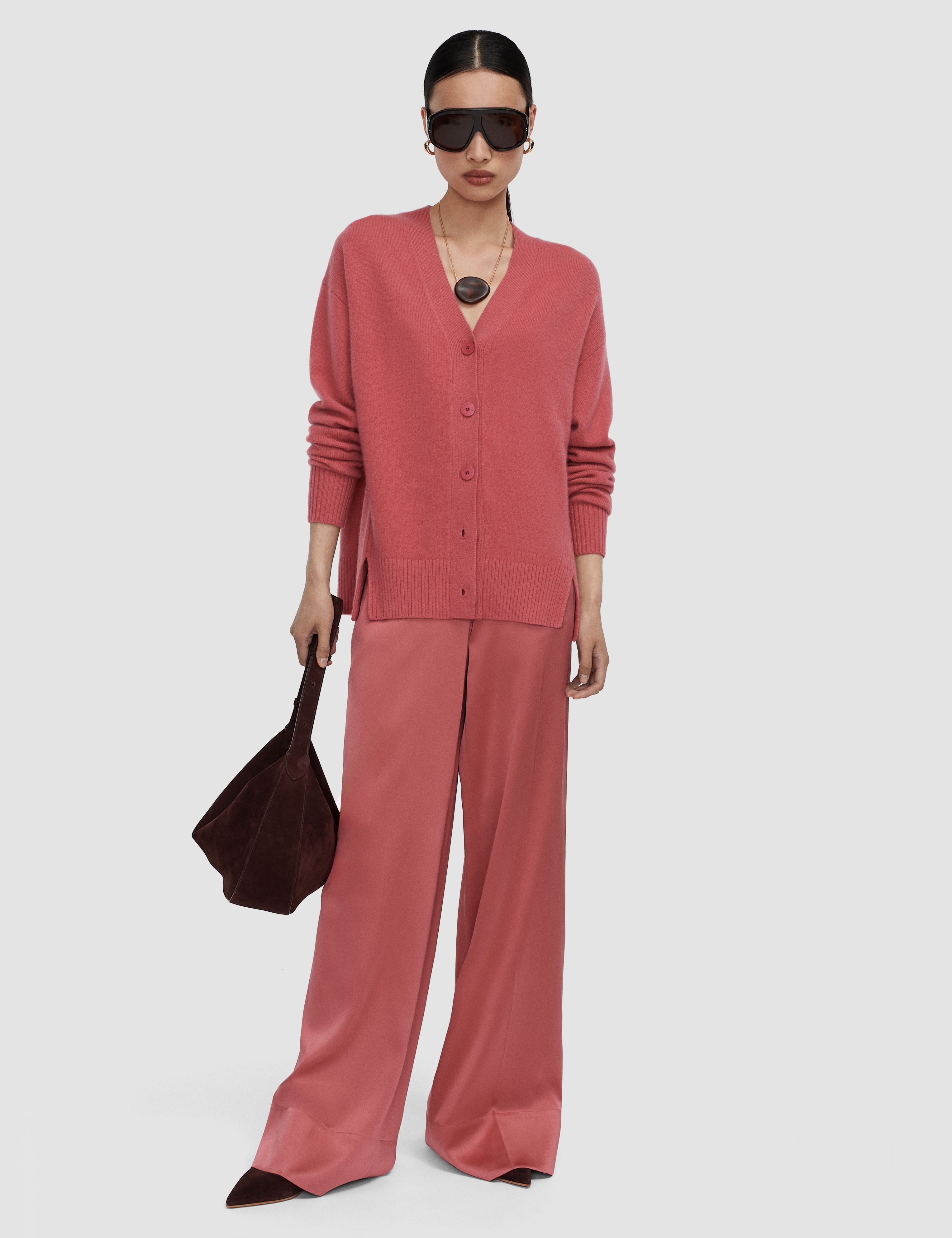 Pink Beata Cloud Cashmere Cardigan - Joseph