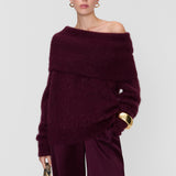 Purple Bee Brushed Knitted Jumper - Joseph