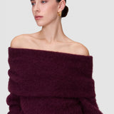 Purple Bee Brushed Wool Jumper - Joseph