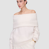 White Bee Brushed Wool Jumper - Joseph