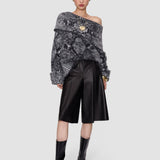 Black Beeley Fluffy Alpaca Snake Jumper - Joseph