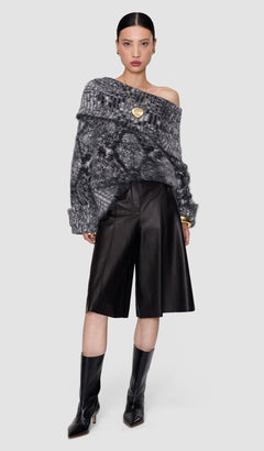 Black Beeley Fluffy Alpaca Snake Jumper - Joseph