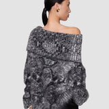 Black Beeley Fluffy Alpaca Snake Jumper - Joseph