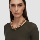 Green Belarb Sheer Linen Blend Knit T-Shirt - Joseph