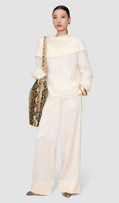 White Belper Super Brushed Cashmere Jumper - Joseph