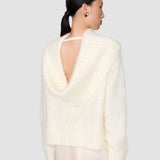 White Belper Super Brushed Cashmere Jumper - Joseph