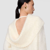 White Belper Super Brushed Cashmere Jumper - Joseph