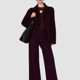 Purple Benita Compact Milano Trousers - Joseph